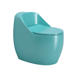 Asiento de inodoro de Color verde alargado Diseño de caracoles Montado en el piso Inodoros verdes Artículos sanitarios Inodoro de baño de cerámica - Product Image 1