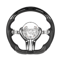Volant en cuir et fibre de carbone pour BMW 320/525/F10/F30/F31/F32/F15/E90/F70/E71/F31/X5/X6/F01/F07/F20/F11/F22/F25/M3/M5/M4M2
