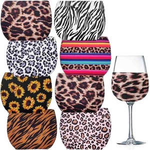 Funda de Neopreno para Vaso de Vino con Logotipo Personalizado OEM, Funda Aislante de Lujo Clásica para Bebidas, Sublimación de Moda, Funda para Bebidas en Blanco - Product Image 1