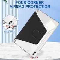Étui de protection pour tablette Samsung Galaxy Tab A9 Plus X210/X216 11 pouces avec dos rigide transparent et support rotatif