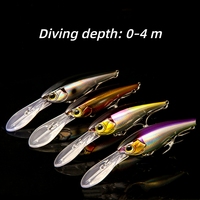 Nouvelle leurre de pêche Minnow à baleine longue de 50mm (3.8g), 58mm (6g), 70mm (10g) pour plongée profonde, leurre dur à coulée lente, shad, jerkbait suspendu, crankbait