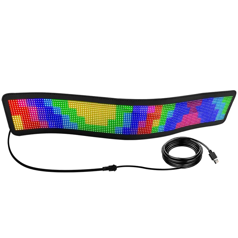 Led Car Display Flexible Led Matrix Panel App Programmable Text Animation Scrolling Light Soft Led Display Flexible Led Signs