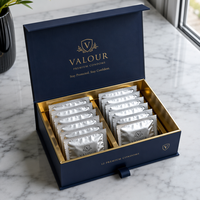 Scatola Regalo Magnetica Personalizzata per Confezioni di Preservativi, Logo in Lamina d'Oro, Confezione Rigida a Conchiglia con Nastro, Scatola per Preservativi Personalizzata all'Ingrosso
