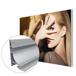 Banner de publicidad led perfil de aluminio caja de luz tela marco sistema de exposición