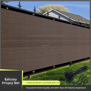 Écran de clôture en HDPE pour la protection de la vie privée, pare-vent, balcon, jardin, terrain de sport, filet d'ombrage résistant aux UV, filet de délimitation extérieur personnalisé - Product Image 2