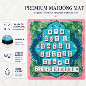 Tapis de jeu Seyon American Mahjong Poker, imprimé sur mesure, néoprène silencieux, imperméable, antidérapant, pliable, portable, 84x84 cm - Product Image 4