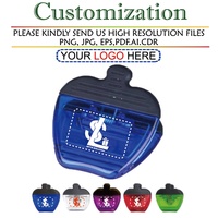 Clip magnétique en plastique personnalisé en forme de pomme, clip crocodile, aimant de réfrigérateur, clips pour sacs en papier, pour promotion de bureau, cadeau