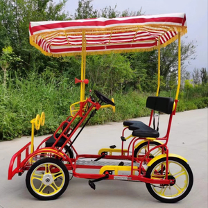2023 nuovo stile 4 persone ruota per persona surrey <span class=keywords><strong>bici</strong></span> tandem di lusso per la vista che vede la bicicletta turistica - Product Image 2