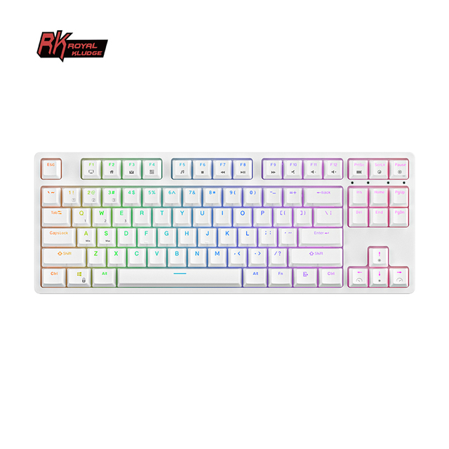 Royal Kludge RK87 87 Keys Rk 2.4g Wireless Hotswap Usb Gaming Clavier Led Rgb Backlight Tkl Mechanical Keyboard