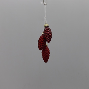 Wholesale Factory Glass-blown <b>Pinecone</b> Shaped Custom Colour Christmas Glass Hanging Ornaments - Product Image 2