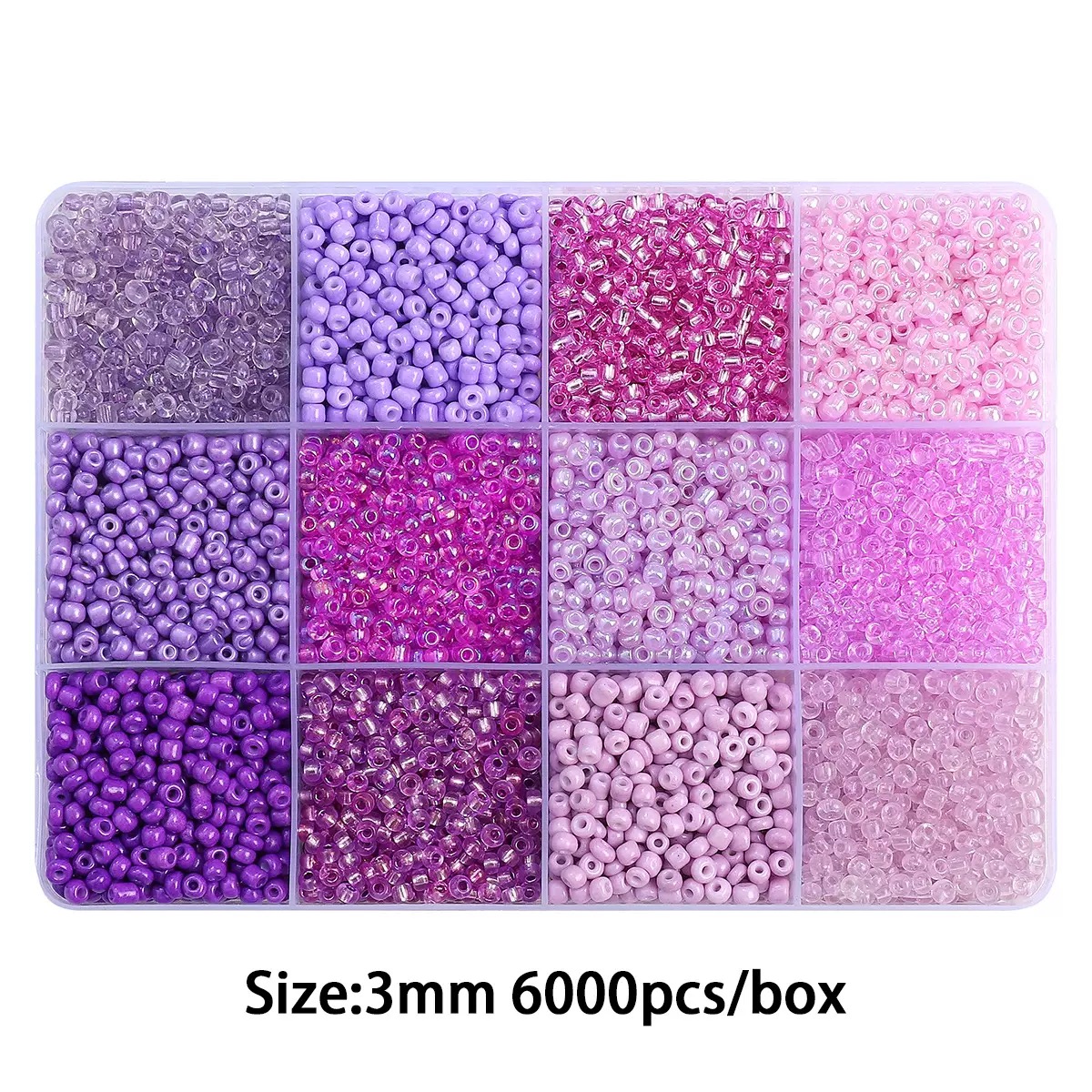Hot Sale 6000pcs 3mm Seed Beads for Diy Jewelry Making Kit Handmade Glass Crystal Diy Beads Kits Children Jewelry Diy Making Kit