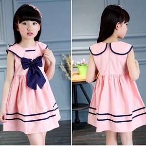 Ropa Infantil de Boutique al por Mayor de Alta Calidad, Vestido con Lazo para Niñas, Vestidos Rosas para Niñas - Product Image 2