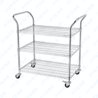 Chariot utilitaire d'hôtel avec étagères de rangement réglables, fiables et durables, unités de rayonnage pour l'organisation d'entrepôt