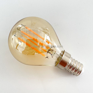 Factory Price G45 Pointed Amber Glass 2700K 220V 4W <strong>E27</strong> <strong>LED</strong> Filament <strong>Bulb</strong> - Product Image 3