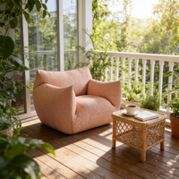 OEM Knochenloser Komfortabler Gemütlicher Niedlicher Formstuhl Lounge-Sessel für Erwachsene Kompressionsstuhl mit Schwammfüllung Gepolstertes Sofa