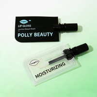 Échantillon de sachet personnalisé avec logo, 10 ml, emballage pour gloss à lèvres, sac en mylar avec finition mate, laminage, bec verseur et brosse