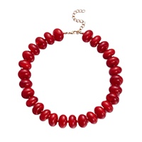 Collier ras du cou audacieux en acrylique minimaliste perlé pour femme, chaîne de clavicule, design de niche pour soirée, vente en gros Woying