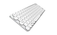 Clavier sans fil rechargeable avec touches hexagonales miniatures pour ordinateur portable et tablette, touches à ciseaux