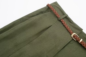 <span class=keywords><strong>Pantaloni</strong></span> alla moda da donna con tasche frontali retrò con cerniera a vita alta <span class=keywords><strong>pantaloni</strong></span> dritti da donna a nove punti - Product Image 5