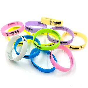 กำไลข้อมือซิลิโคนแบบกำหนดเอง สร้างสรรค์สายรัดข้อมือยางของคุณเอง พร้อมข้อความหรือโลโก้ สายรัดข้อมือซิลิโคน - Product Image 4