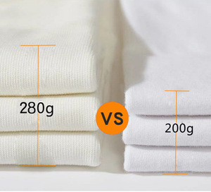 T-shirts en pur coton 280g en stock, T-shirts à épaules tombantes, Hauts de sport à col rond, T-shirts basiques coupe ample, T-shirts oversize personnalisables - Product Image 2
