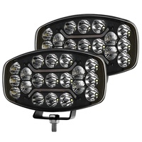 Feux de route LED de 9 pouces, 10-60V, 80W, phares LED pour camions, LED 4x4 blanc ambre pour Scania Volvo, camions lourds