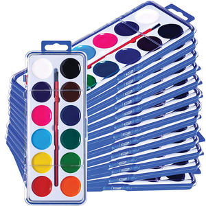 Meilleure vente de peinture d'art pour enfants 12 couleurs Boîte généreuse Pigment semi-sec Poudre solide Ensemble de peinture pour gâteau <span class=keywords><strong>Gouache</strong></span> - Product Image 4