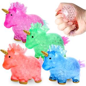 Unicorno Squishy palle antistress giocattolo per bambini e adulti Fidget sensoriale spremere perline d'acqua all'interno di giocattoli unicorno - Product Image 1
