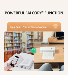 <span class=keywords><strong>Mini</strong></span> imprimante thermique <span class=keywords><strong>A4</strong></span> <span class=keywords><strong>portable</strong></span> sans fil 300DPI imprimante à papier <span class=keywords><strong>A4</strong></span> à dents bleues avec papier RoII - Product Image 4