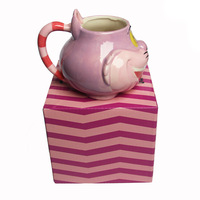 Mug en céramique créatif de 350 ml avec motif de chat de Cheshire de Alice au pays des merveilles, tasse à eau 3D, tasses à café, cadeau d'anniversaire pour enfants, NOUVEAU