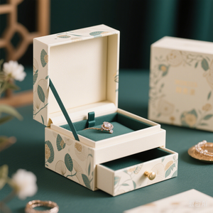 Небольшая коробка для украшений на заказ, биоразлагаемая бумага, жесткая картонная крышка, упаковка для ожерелья, ящик для украшений, коробка с напечатанным логотипом - Product Image 1
