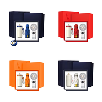 Coffret cadeau d'entreprise chaud Smart Thermos tasse parapluie Portable Mini ventilateur logo personnalisé articles d'été coffret cadeau promotionnel de luxe