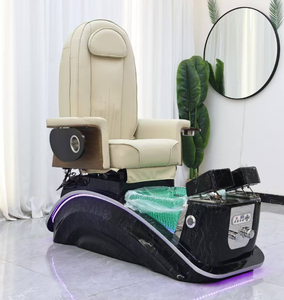เก้าอี้นวดสปาเท้าไฟฟ้าสีดำขาวสุดหรูรุ่นใหม่ขายส่ง พร้อมปั๊มระบายน้ำสำหรับทำเล็บเท้า - Product Image 6