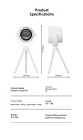 Ventilateur portable flexible Octopus ClipTripod pour poussette, mini ventilateur double rechargeable 10000 mAh avec lumière LED longue durée