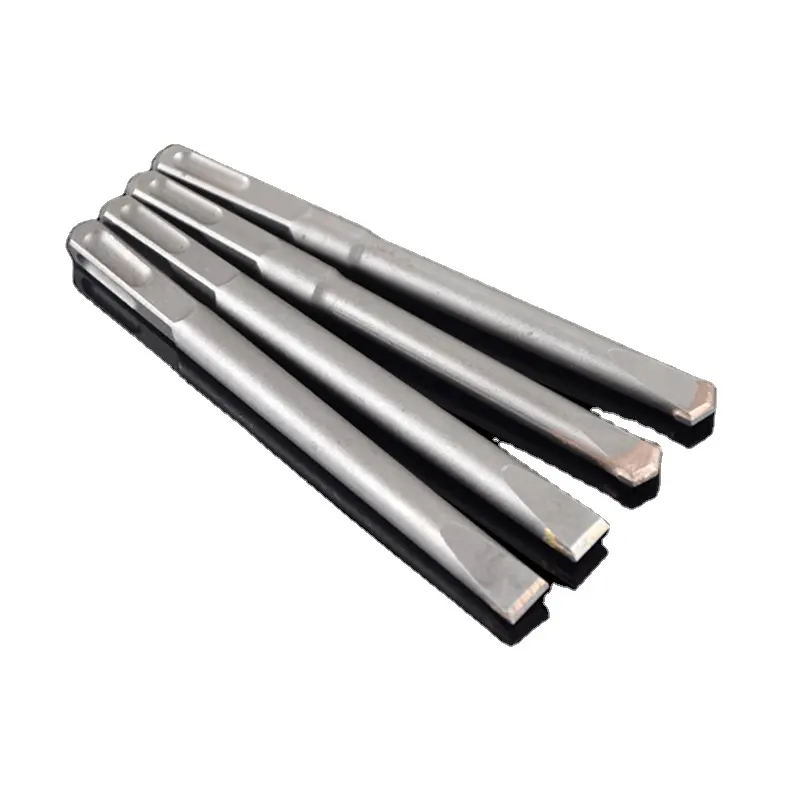 Square shank non-threaded light pole triangular alloy chisel Laiwei concrete grooving chisel Flat head alloy chisel