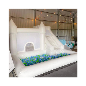 Gran oferta, rebote inflable de salto hinchable blanco comercial para niños al aire libre, uso usado para fiesta de boda - Product Image 1