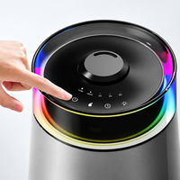 Humidificateur à brume fraîche de 7 L, technologie d'atomisation suspendue, réservoir d'eau en acier inoxydable 304, lumières 7 couleurs, silencieux