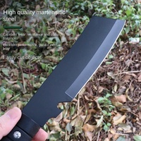 Couteau de survie en métal à haute dureté multifonctionnel pour couper la viande, style rétro pour le camping en plein air