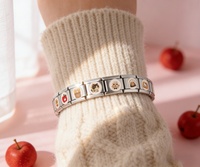 Bracelet modulaire italien tendance DIY, cadeau classique, personnalisable avec photo, bijoux commémoratifs pour couple, montre, bracelet amusant chat et ours