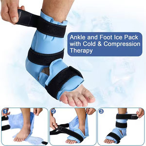 Compresses de gel réutilisables chaudes et froides pour le soulagement des douleurs aux pieds, la tendinite d'Achille, les blessures aux chevilles et aux talons - Enveloppement de glace pour la cheville - Product Image 4