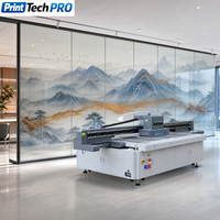 Impresora UV para Impresión en Cristal, Impresora Digital UV de Cama Plana para Decoración de Paneles de Cristal en Relieve
