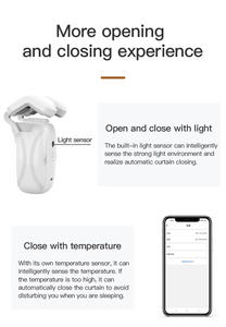 Robot de rideau intelligent pour maison connectée 3 en 1 WiFi BLE Télécommande sans fil Ouvre-rideau Fonctionne avec tringle romaine Rail en T Rail en <span class=keywords><strong>U</strong></span> <span class=keywords><strong>Bot</strong></span> - Product Image 5