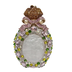 Women Elegant Crystal Perfume Bottle Evening Bag Glitter Gemstone Bowknot <b>Clutch</b> Purse for Family Gathering Cocktail - Product Image 2