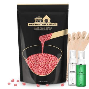 Frijoles de cera Lifestance de 450g/1lb directos de fábrica, cera dura con aroma de fresa para depilación de cuerpo completo - Product Image 1