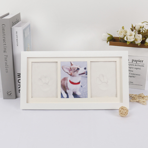 Cadres en bois de pin de Nouvelle-Zélande pour empreintes de pattes d'animaux en argile imperméable DIY, impression en relief, empreintes commémoratives personnalisées de chats et chiens - Product Image 4