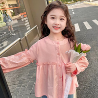 Costume pour filles de 3 à 8 ans, design tendance et mignon, chemise rose et pantalon en jean, ensemble deux pièces
