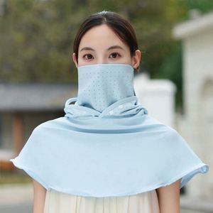 Chapeaux de soleil à séchage rapide pour l'été, protection solaire pour le visage et le cou, balaclava en soie glacée pour femmes, idéal pour la conduite et le cyclisme - Product Image 6