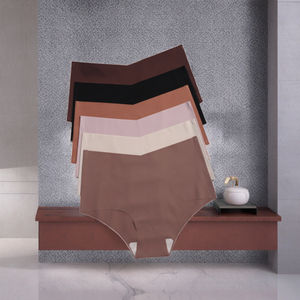 Braguitas de cintura alta para mujer, sin costuras, ecológicas, de spandex, delgadas, de cobertura completa, para uso diario. - Product Image 3