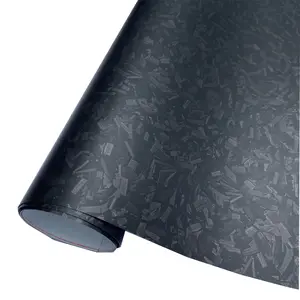 Karbon mat siyah sarma PET dövme karbon sarma ezilmiş karbon Fiber Vinyl1.52 * 17 M 1.52*17 M