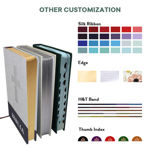 Biblia Católica en Español Personalizada, Impresión de Textos <span class=keywords><strong>Religiosos</strong></span> en Cuero PU, Biblia Ultrafina Portátil - Product Image 4
